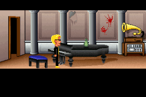 Maniac Mansion Screenshot - Syd Playing the Piano